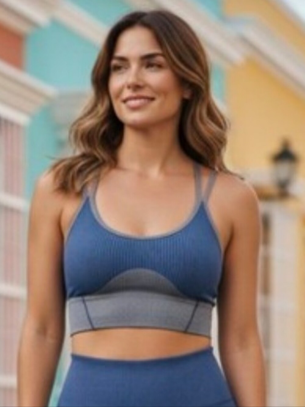 NWT Harmony Crop/sports Bra Adjustable Straps Stretch No Padding- Small